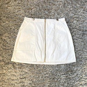 BDG Zip Skirt- White